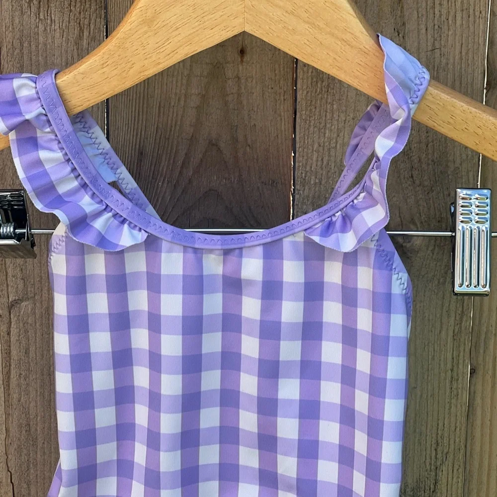 Zara Baby Girl Gingham Print One Piece Swimsuit